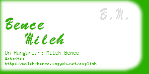 bence mileh business card